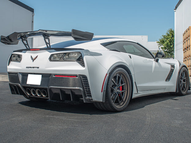 2014-2019 CORVETTE C7 GM FACTORY PACKAGE CARBON FIBER REAR BUMPER DIFFUSER